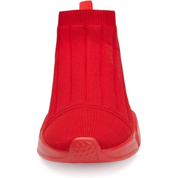 Men's All Red Breathable Tennis Running Walking Sport Gym Slip On Sneakers Shoes - Picture 6 of 7